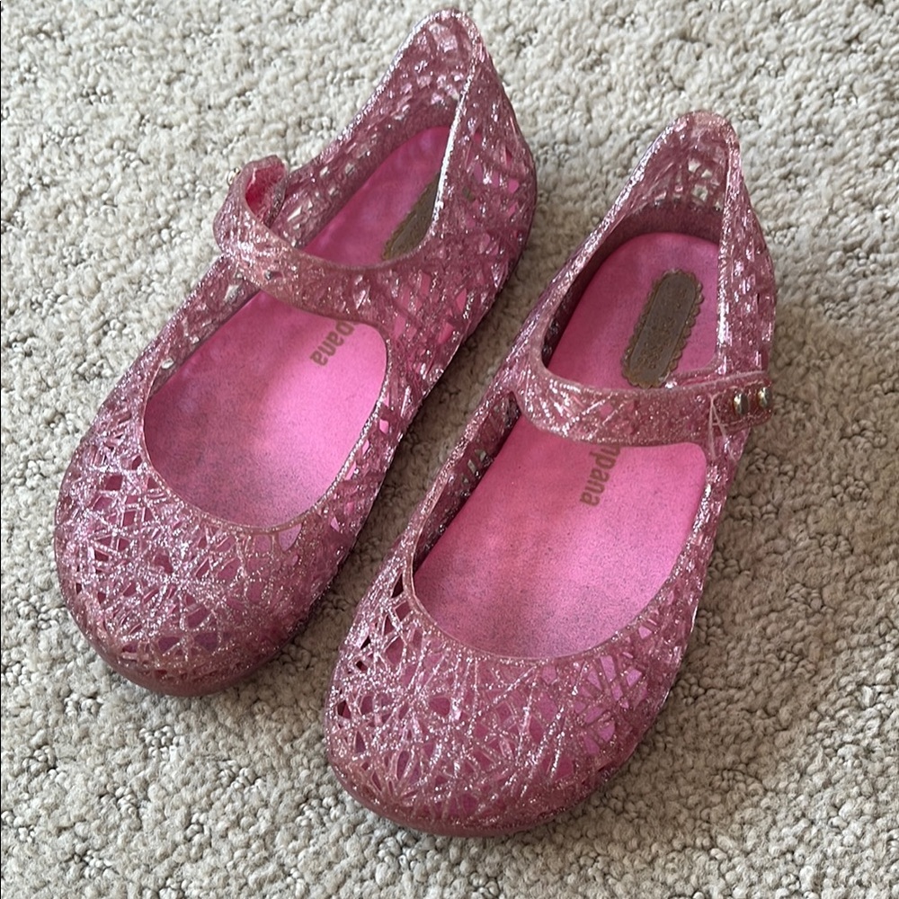 Mini Melissa Pink Glitter size 9